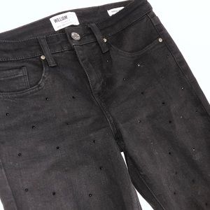 William rast jeans w black jewels size 25